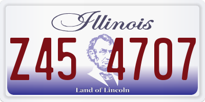IL license plate Z454707