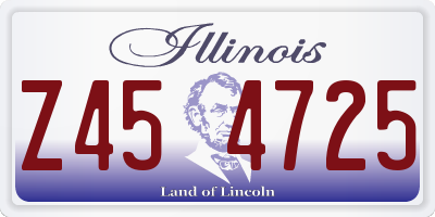 IL license plate Z454725