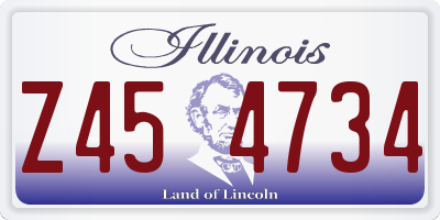 IL license plate Z454734
