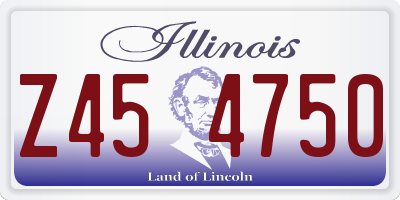 IL license plate Z454750