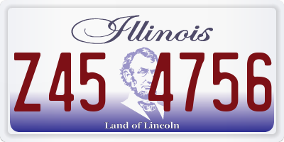 IL license plate Z454756