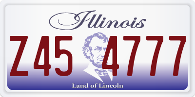 IL license plate Z454777