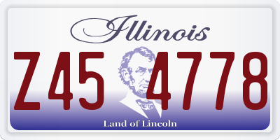 IL license plate Z454778