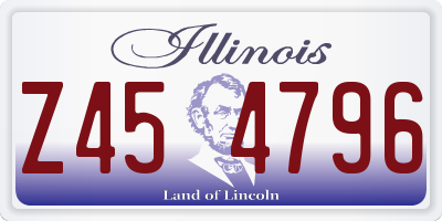 IL license plate Z454796