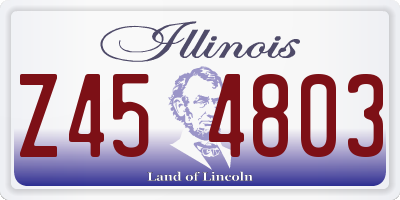 IL license plate Z454803