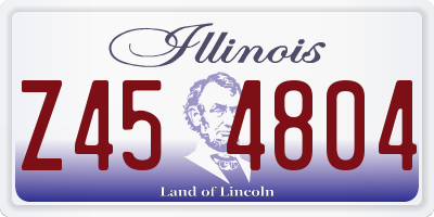 IL license plate Z454804