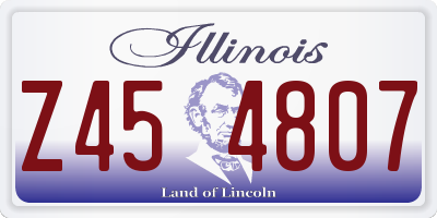 IL license plate Z454807