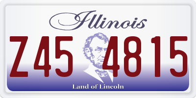 IL license plate Z454815