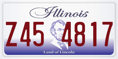 IL license plate Z454817