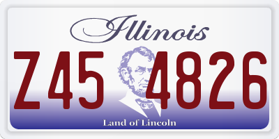 IL license plate Z454826