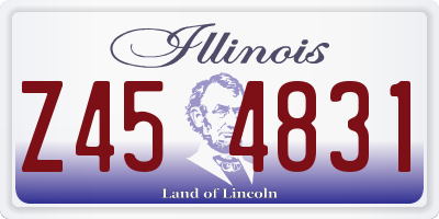 IL license plate Z454831