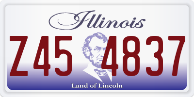 IL license plate Z454837