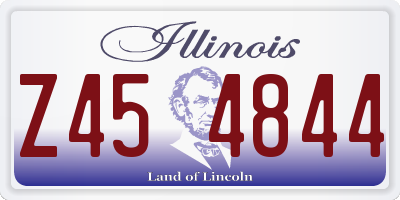 IL license plate Z454844