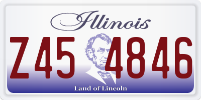 IL license plate Z454846