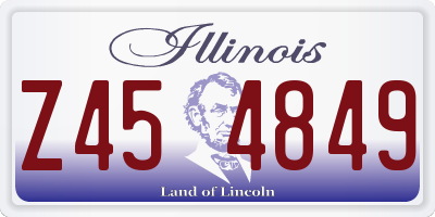 IL license plate Z454849