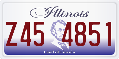 IL license plate Z454851