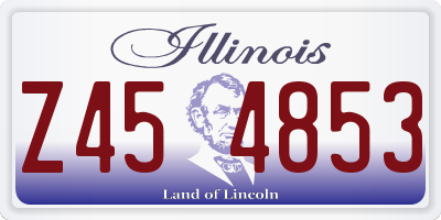 IL license plate Z454853