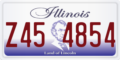 IL license plate Z454854