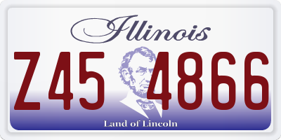 IL license plate Z454866