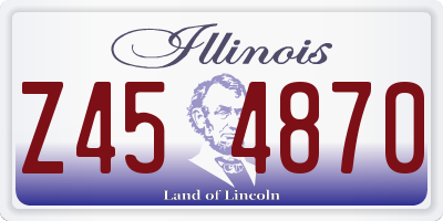 IL license plate Z454870