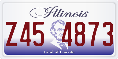 IL license plate Z454873