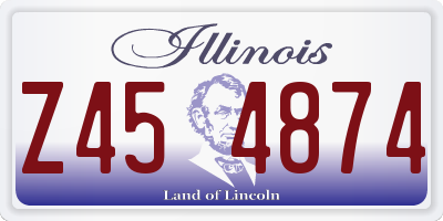 IL license plate Z454874