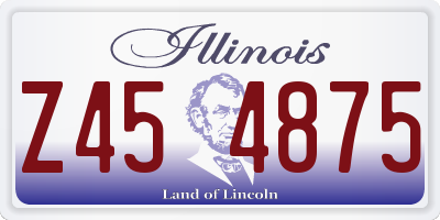 IL license plate Z454875