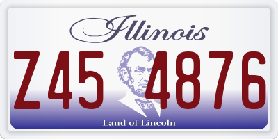 IL license plate Z454876