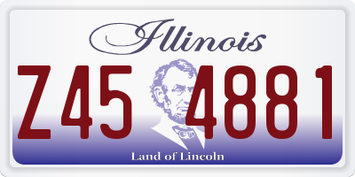 IL license plate Z454881