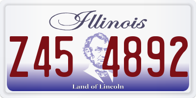 IL license plate Z454892