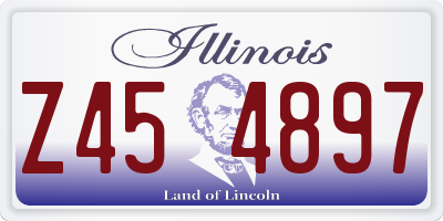 IL license plate Z454897