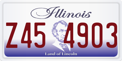 IL license plate Z454903