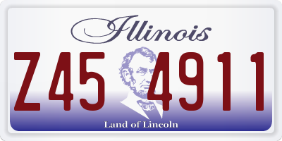 IL license plate Z454911