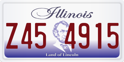 IL license plate Z454915