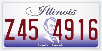 IL license plate Z454916