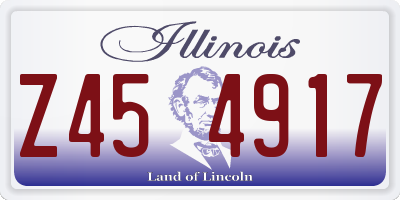 IL license plate Z454917
