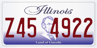 IL license plate Z454922