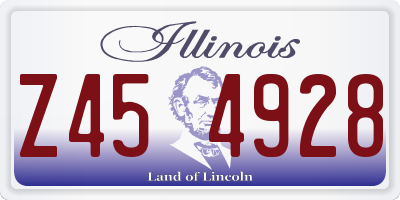 IL license plate Z454928