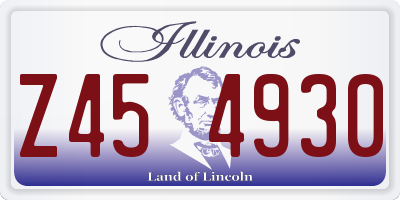 IL license plate Z454930