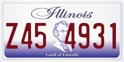 IL license plate Z454931