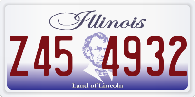 IL license plate Z454932