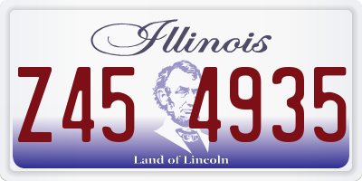 IL license plate Z454935