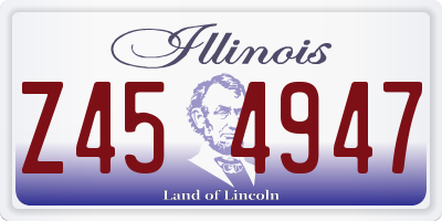 IL license plate Z454947