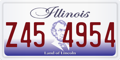 IL license plate Z454954