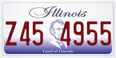 IL license plate Z454955
