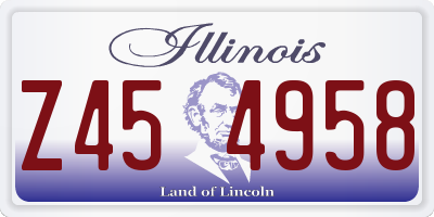 IL license plate Z454958