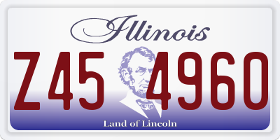 IL license plate Z454960