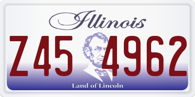 IL license plate Z454962