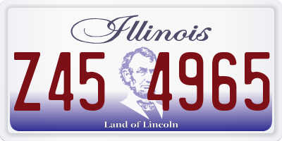 IL license plate Z454965