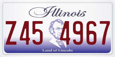 IL license plate Z454967